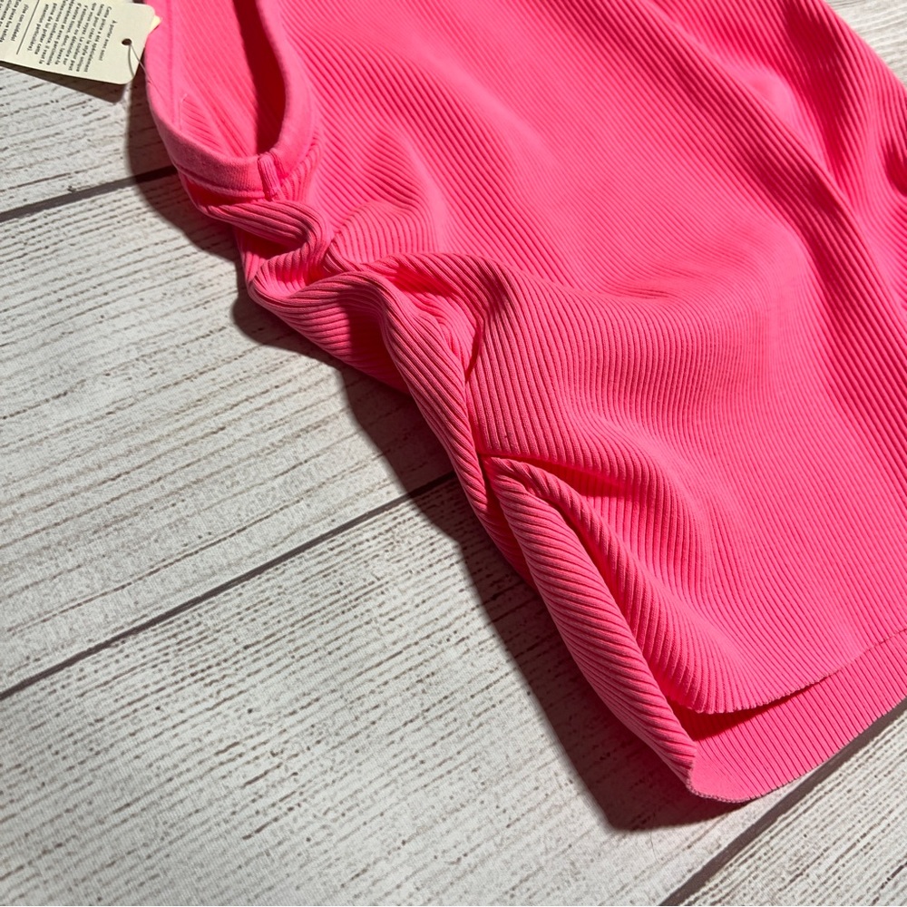 Aerie Rouchy Rib Tank Top in Coral Sun - Picture 6 of 11